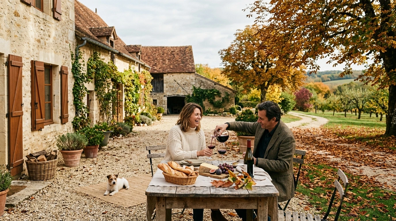 Domaine de campagne française en automne