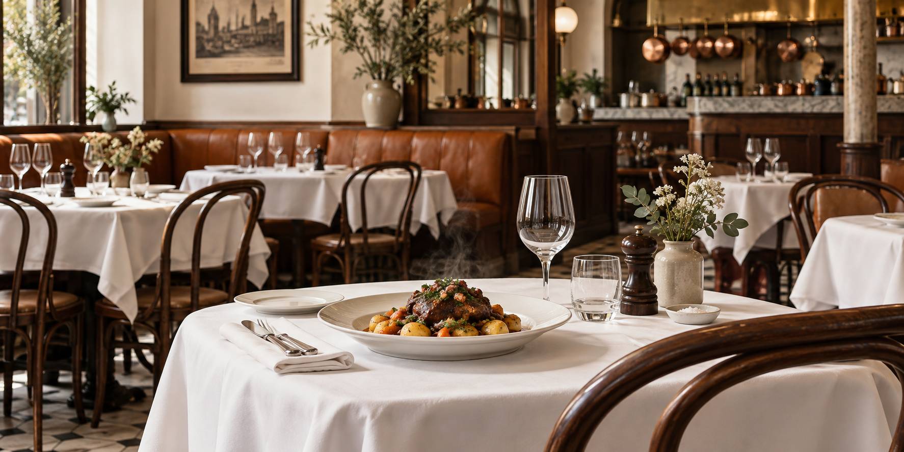 Illustration éditoriale du sujet : Daniel et Denise : Une adresse emblématique de la gastronomie française