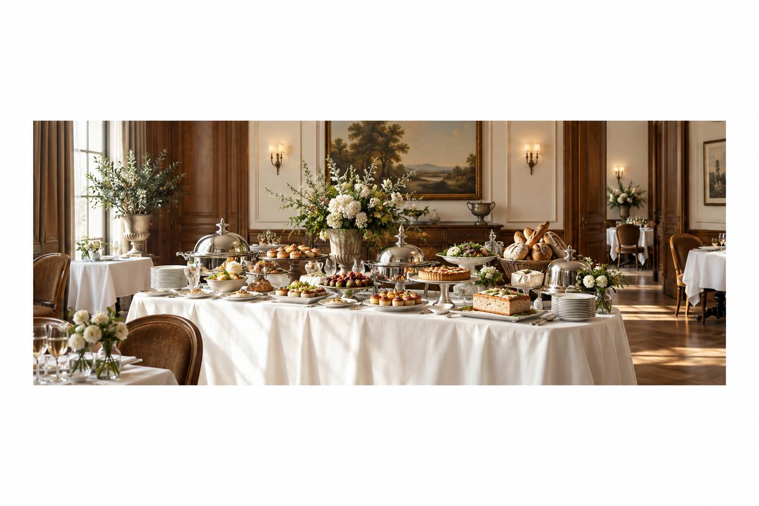 Illustration éditoriale du sujet : Les Grands Buffets : Un Festin Inoubliable à la Française
