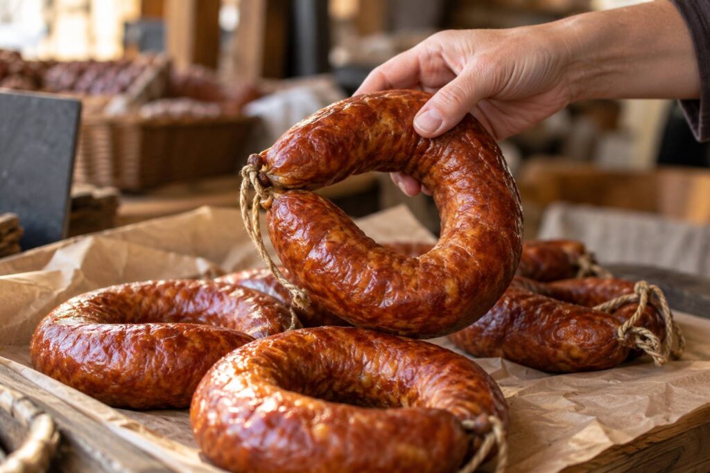 Illustration de détail sur le sujet : La saucisse de Montbéliard : astuces pour l’identifier et meilleurs endroits pour