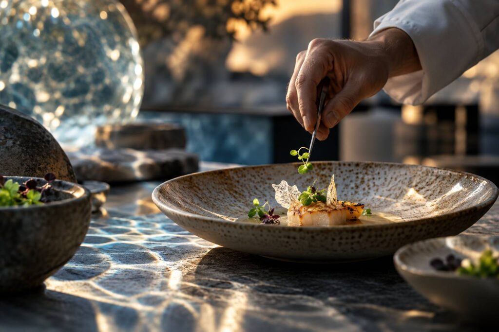 Illustration de détail sur le sujet : Michel Sarran dévoile le menu d’un restaurant immersif inédit à La Grande Motte
